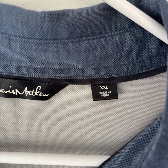 Travis Matthew Shirt Sleeve Polo Gray Blue Performance Athleisure Golf Sporty - Picture 4 of 9